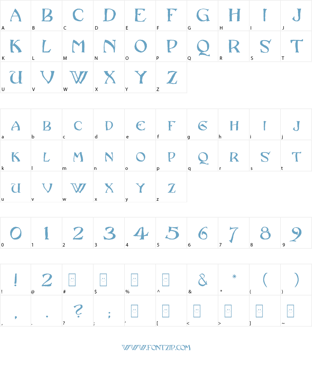 bu Bernhard Pen Font Character